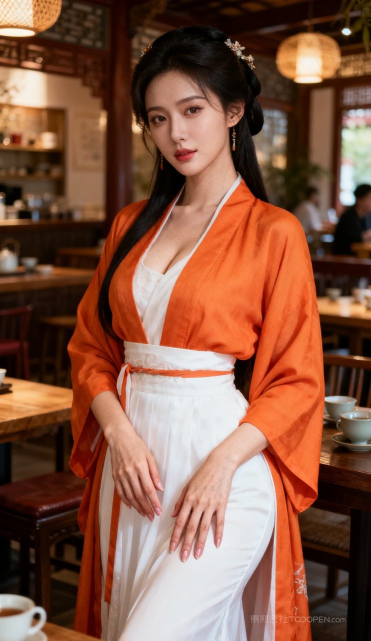 汉服美艳大胸性感古风妩媚少女美女