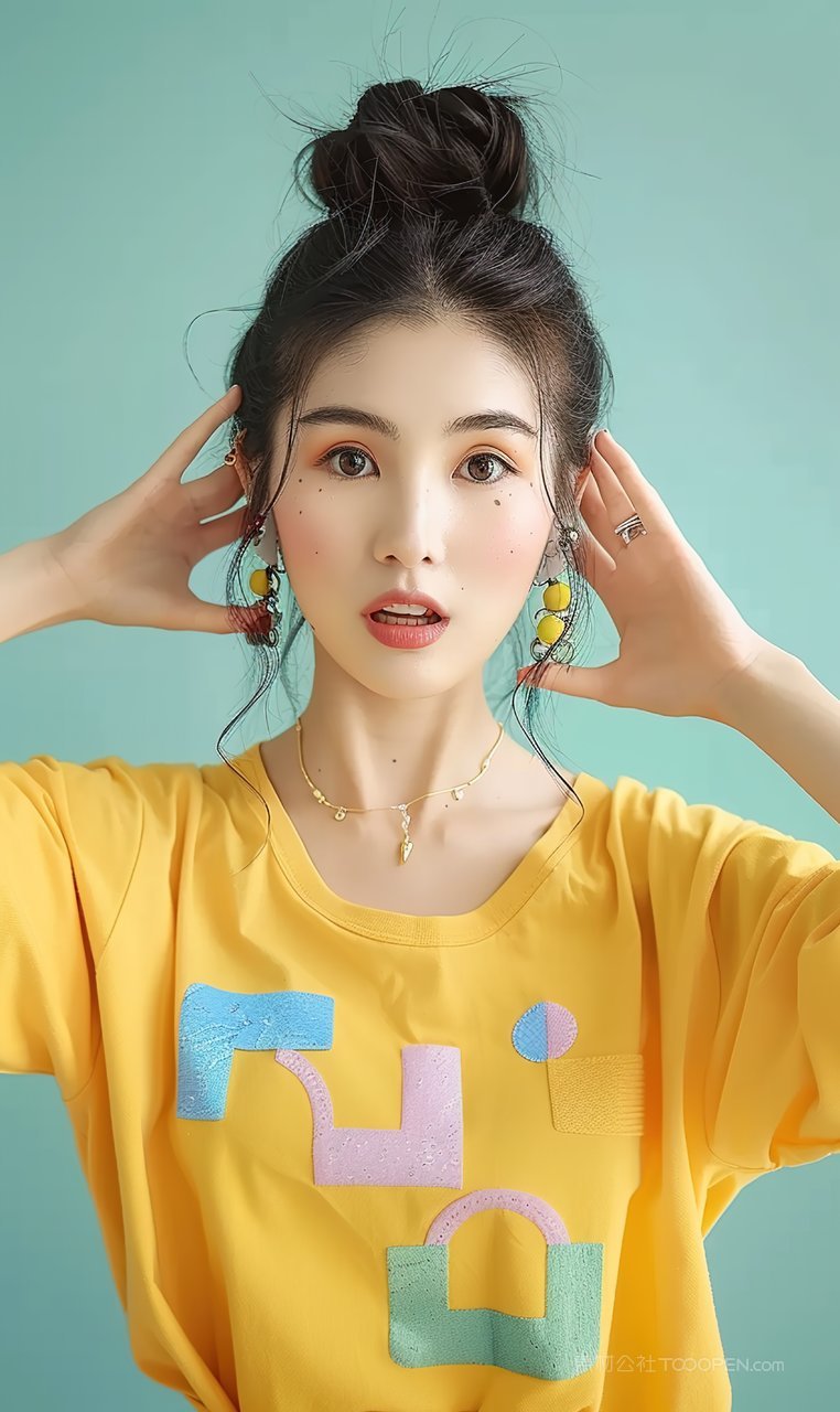 个性时尚清纯护肤青年美白女性彩妆美女