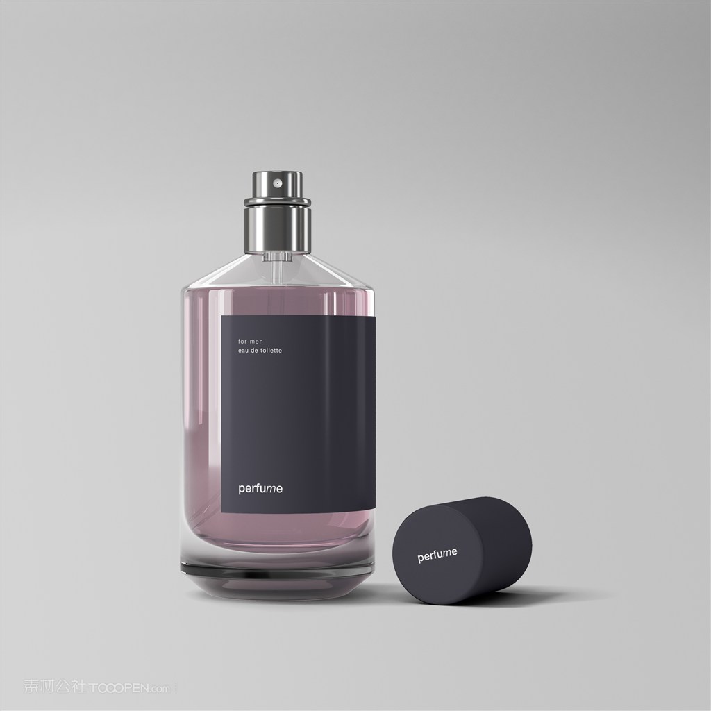香水瓶包装贴图样机