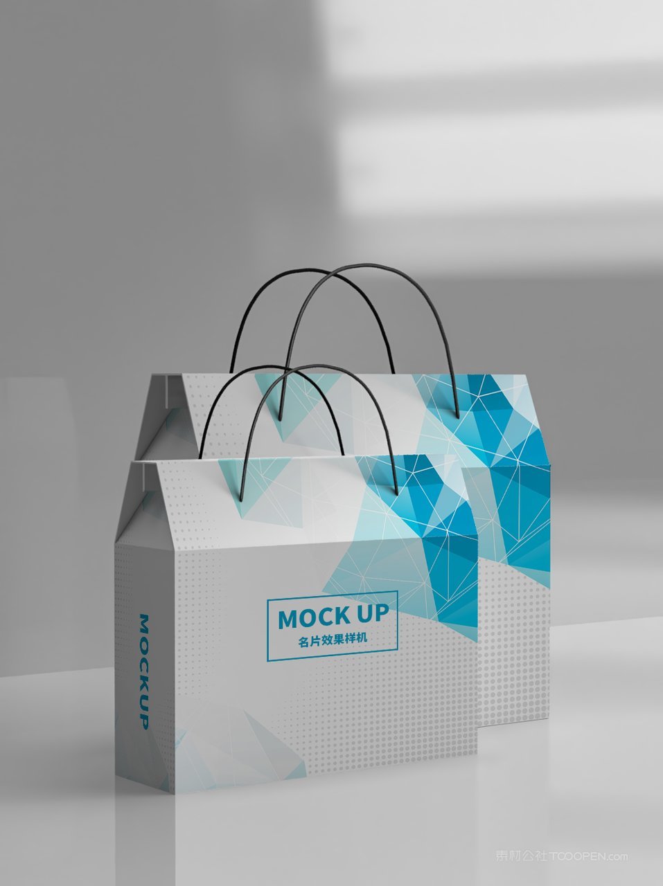 手提礼盒包装样机素材