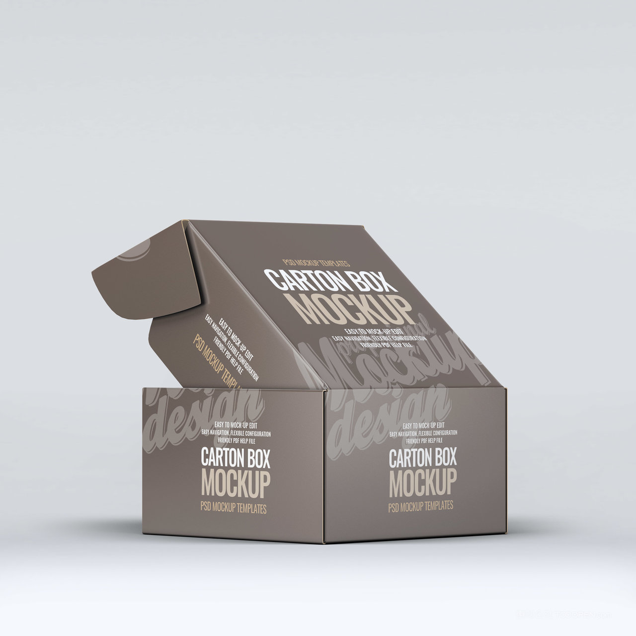 卡通包装盒子样机