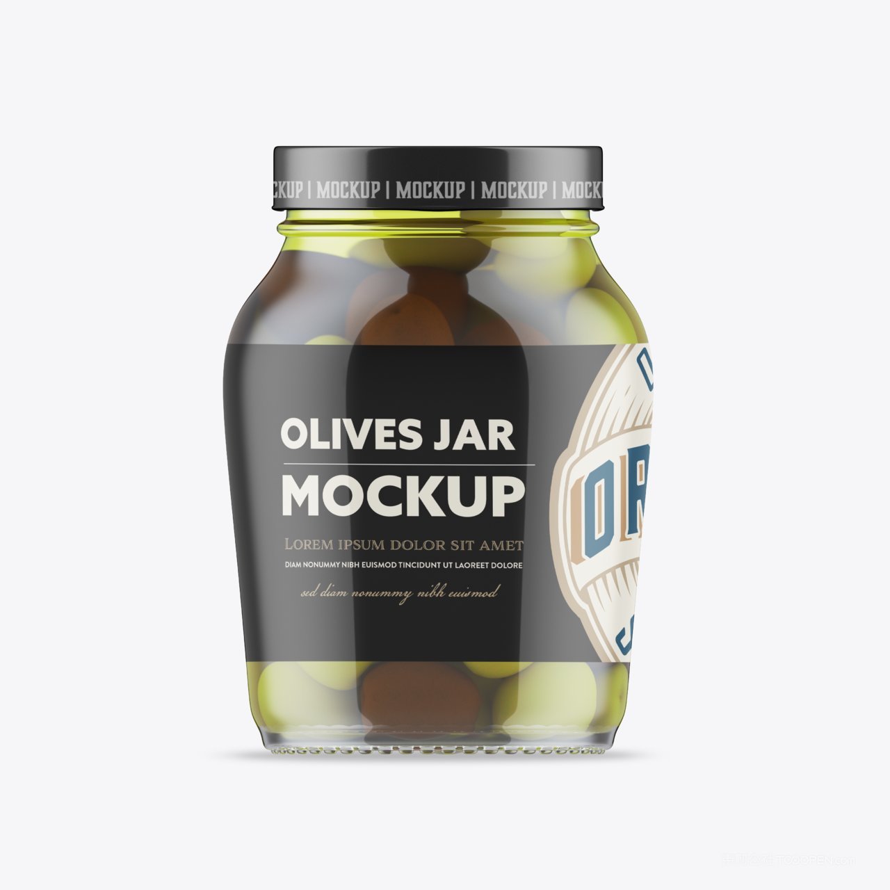 罐子里的橄榄油样机