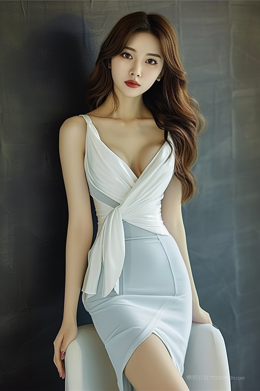 时尚摄影少女华贵女性美丽性感潮流高雅姿势优美