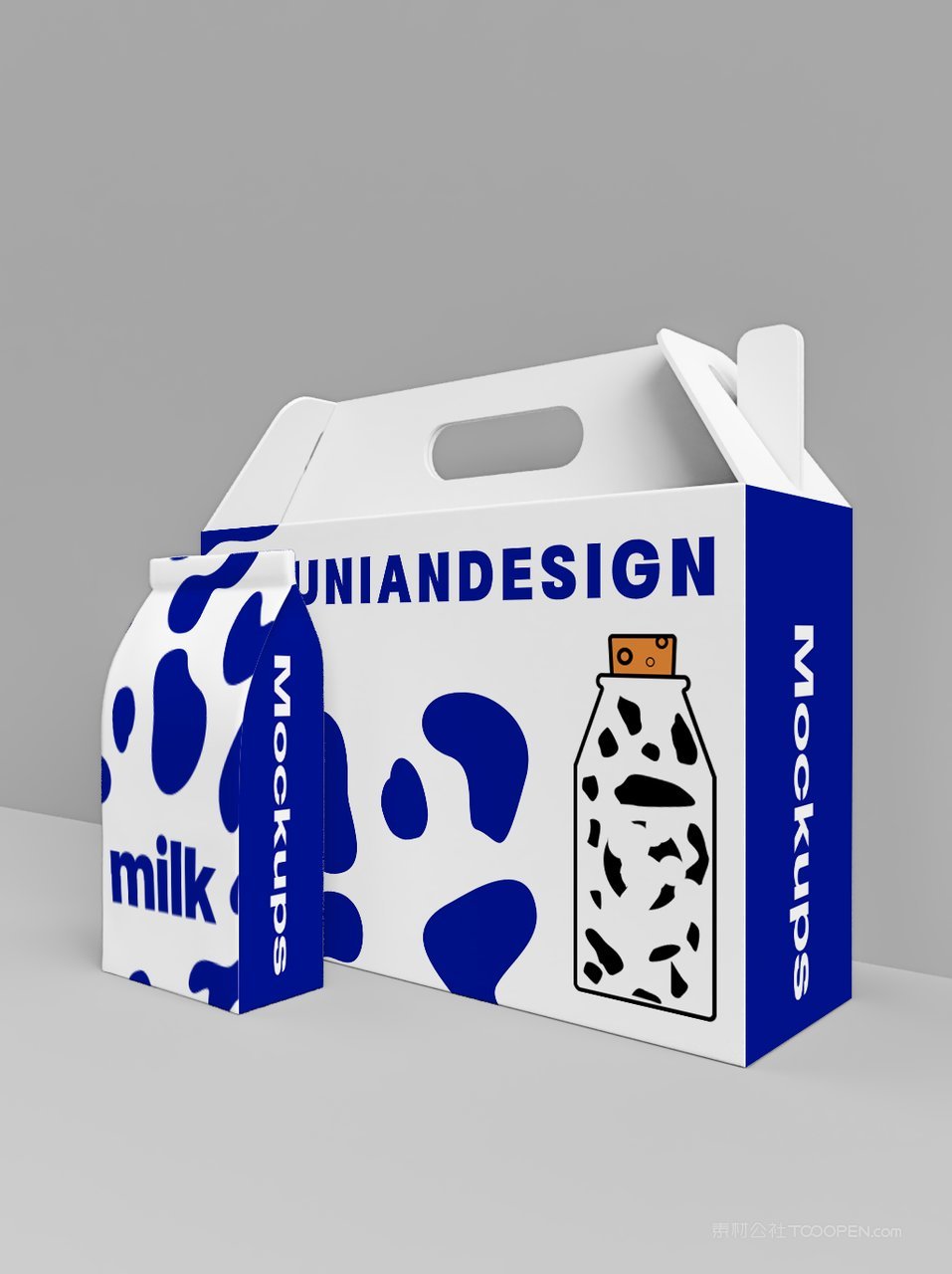 手提礼盒包装样机素材