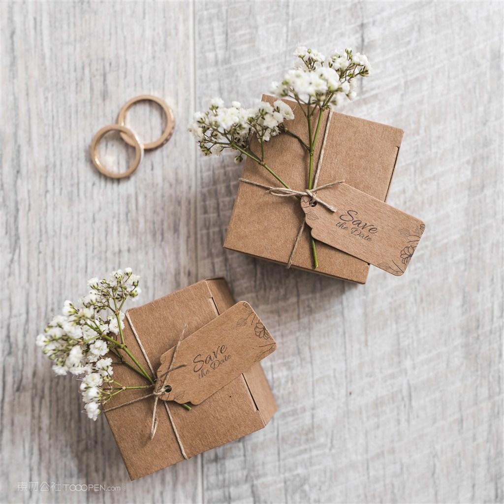 戒指鲜花礼品贴图样机