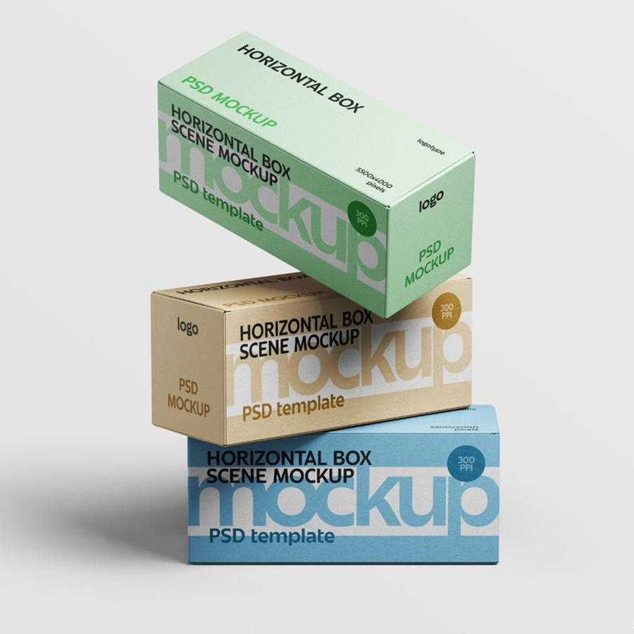 产品包装盒叠加样机