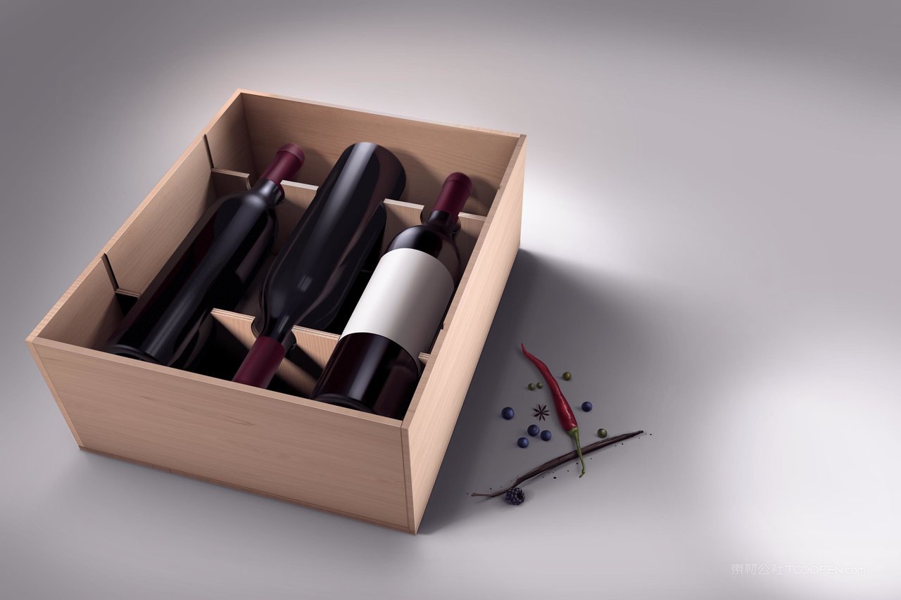 红酒盒子样机
