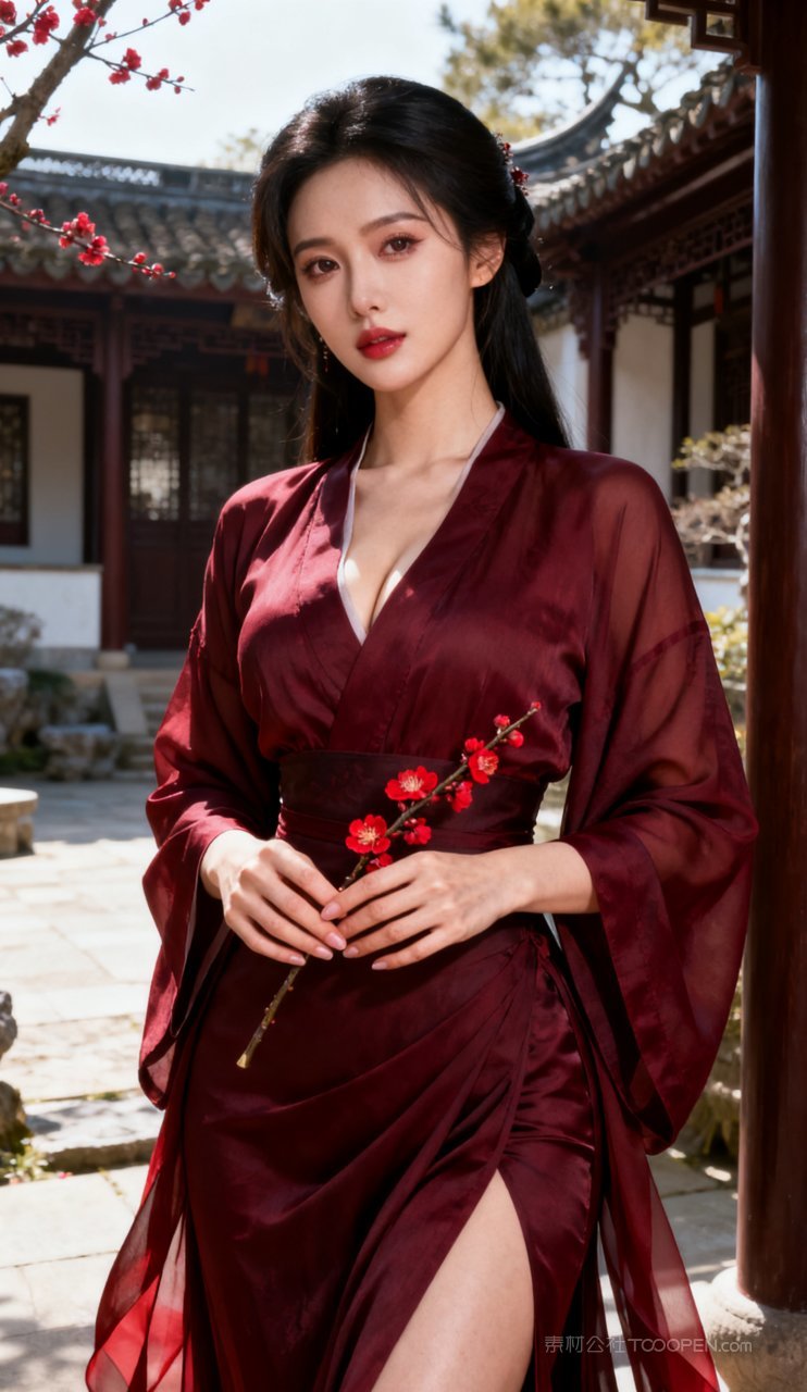 性感摄影美艳汉服女性古风丰腴美女