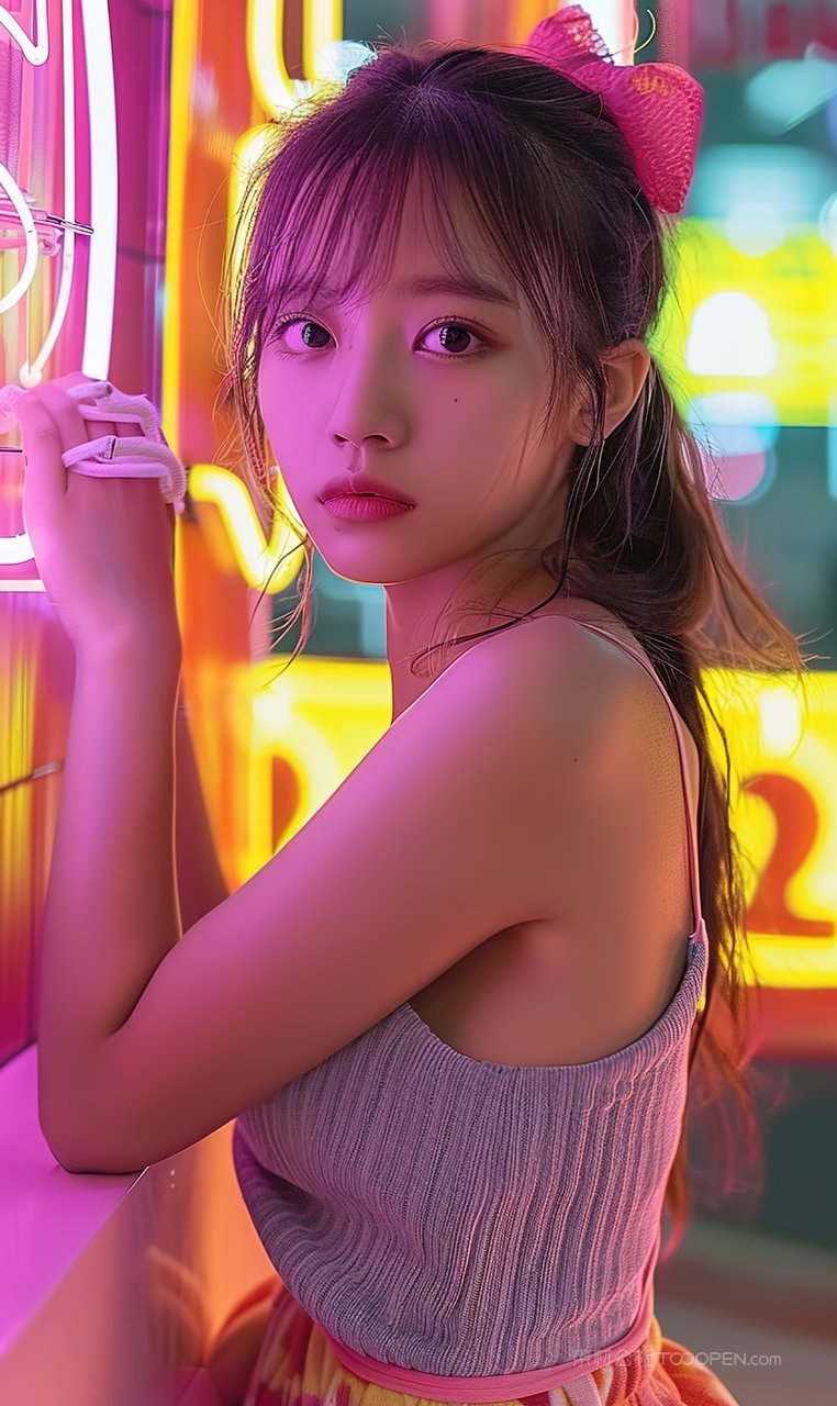 女性美白清纯时尚美女个性青年护肤