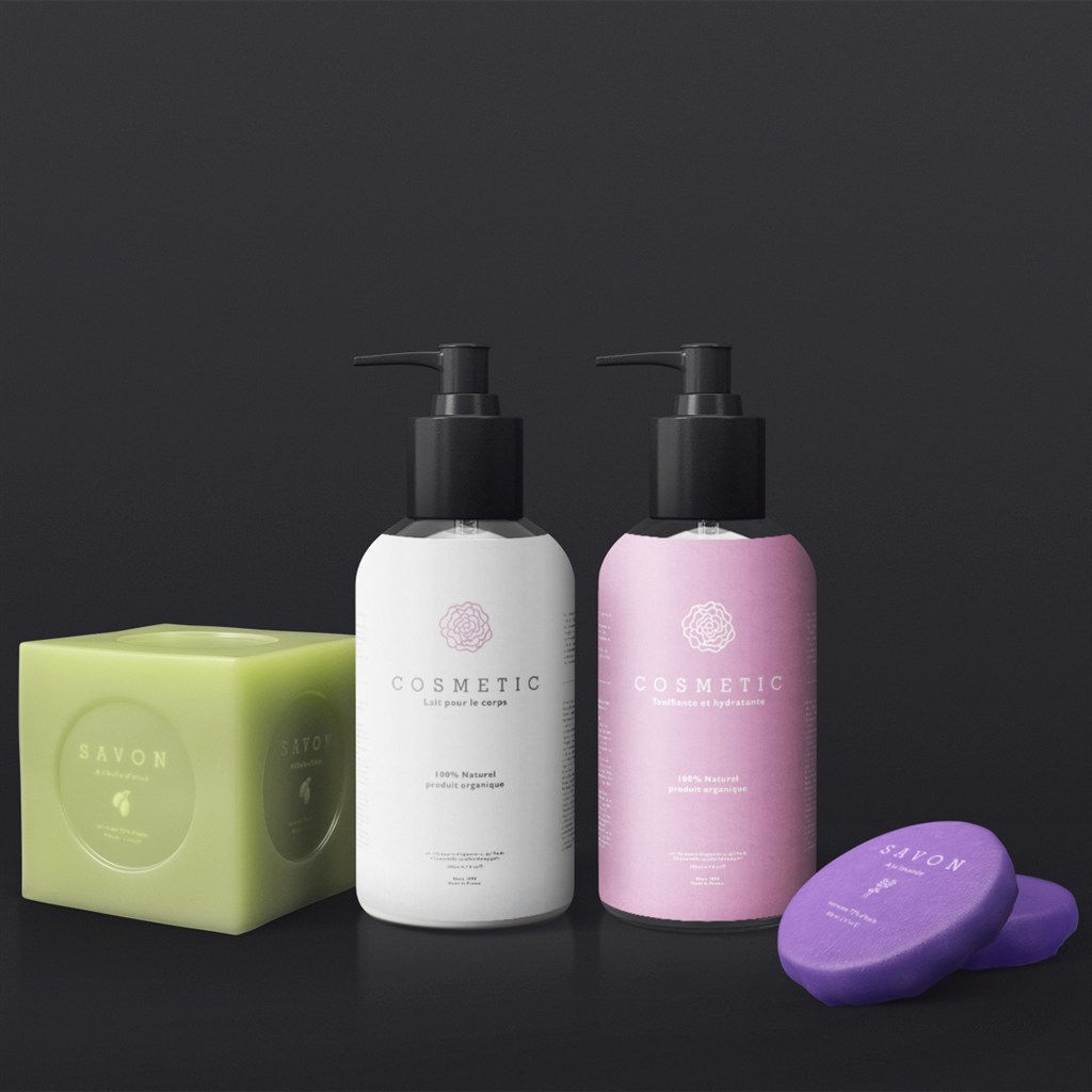 护肤品乳液香皂包装样机模板