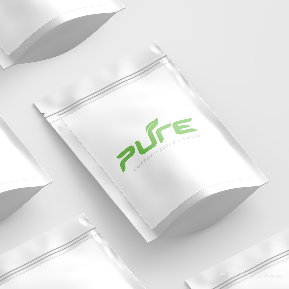 食品自封袋包装贴图样机