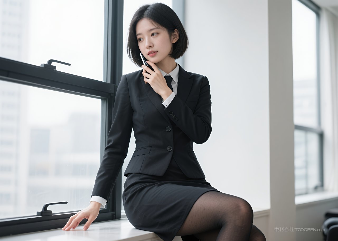 女性美女丝袜短裙性感模特职业美腿写真