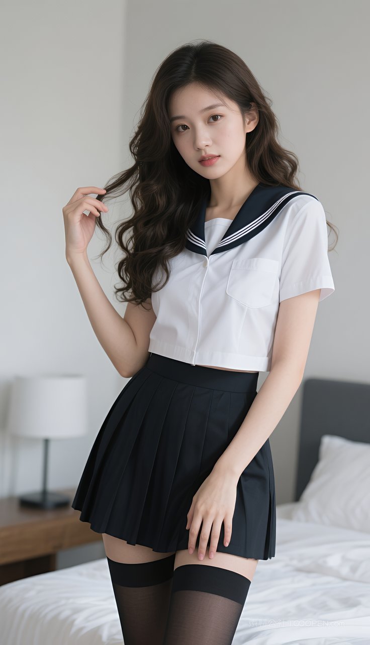 模特丝袜美腿短裙制服美女长腿