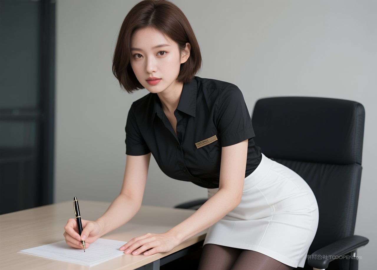 短裙美腿丝袜性感职业模特女性美女