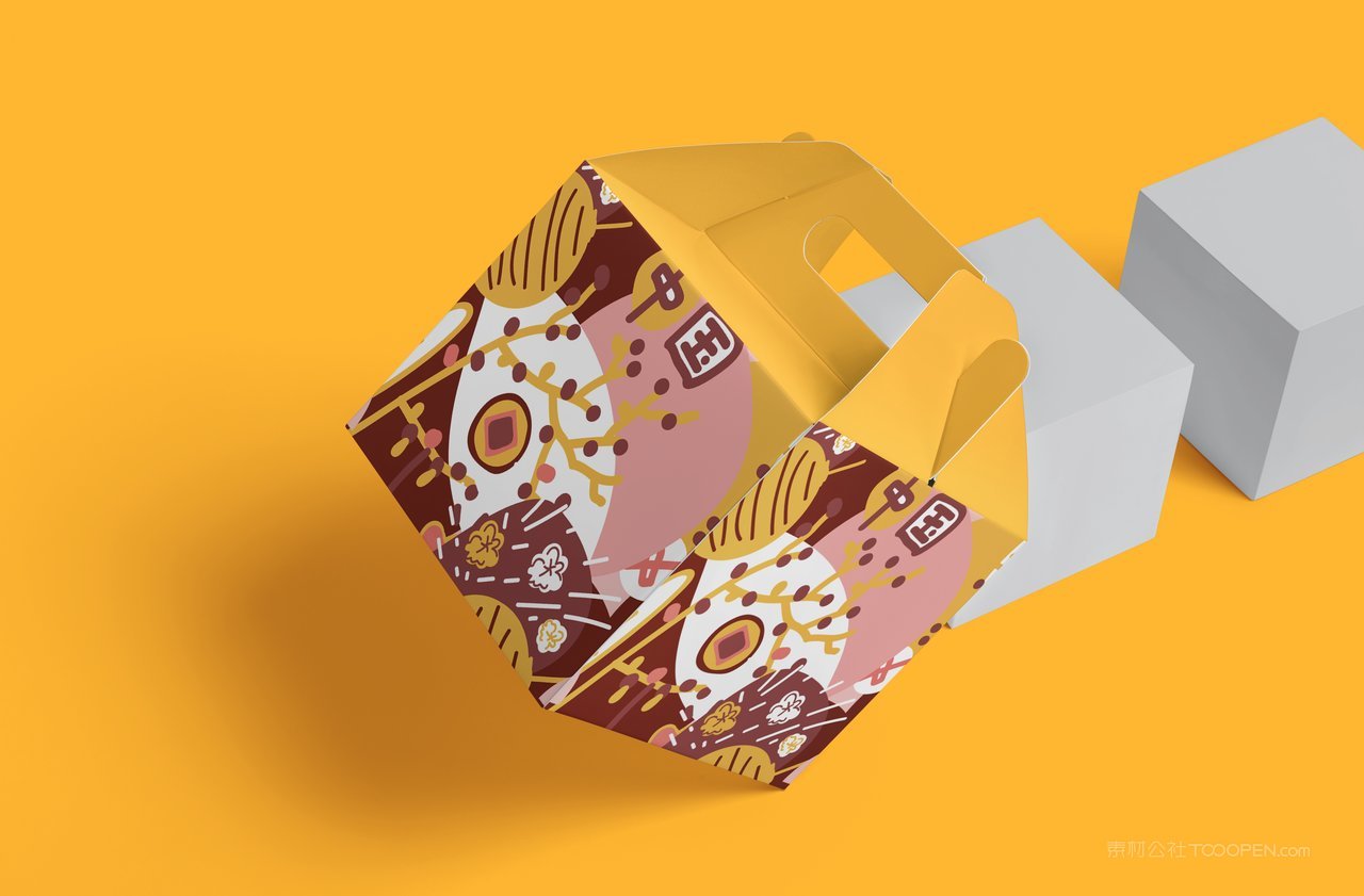 手提礼盒包装样机素材