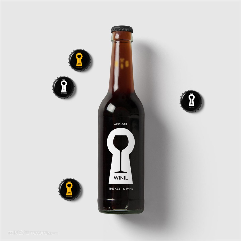 酒吧啤酒瓶样机