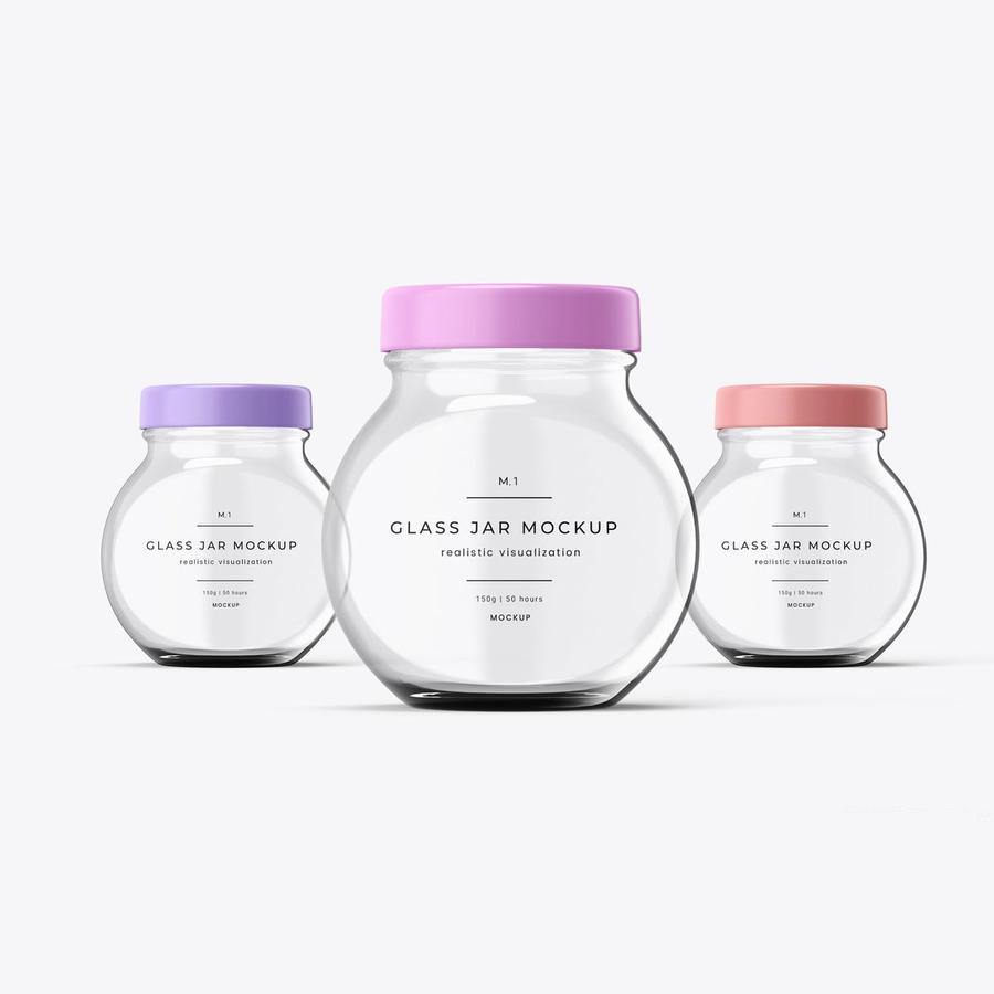 透明玻璃罐样机