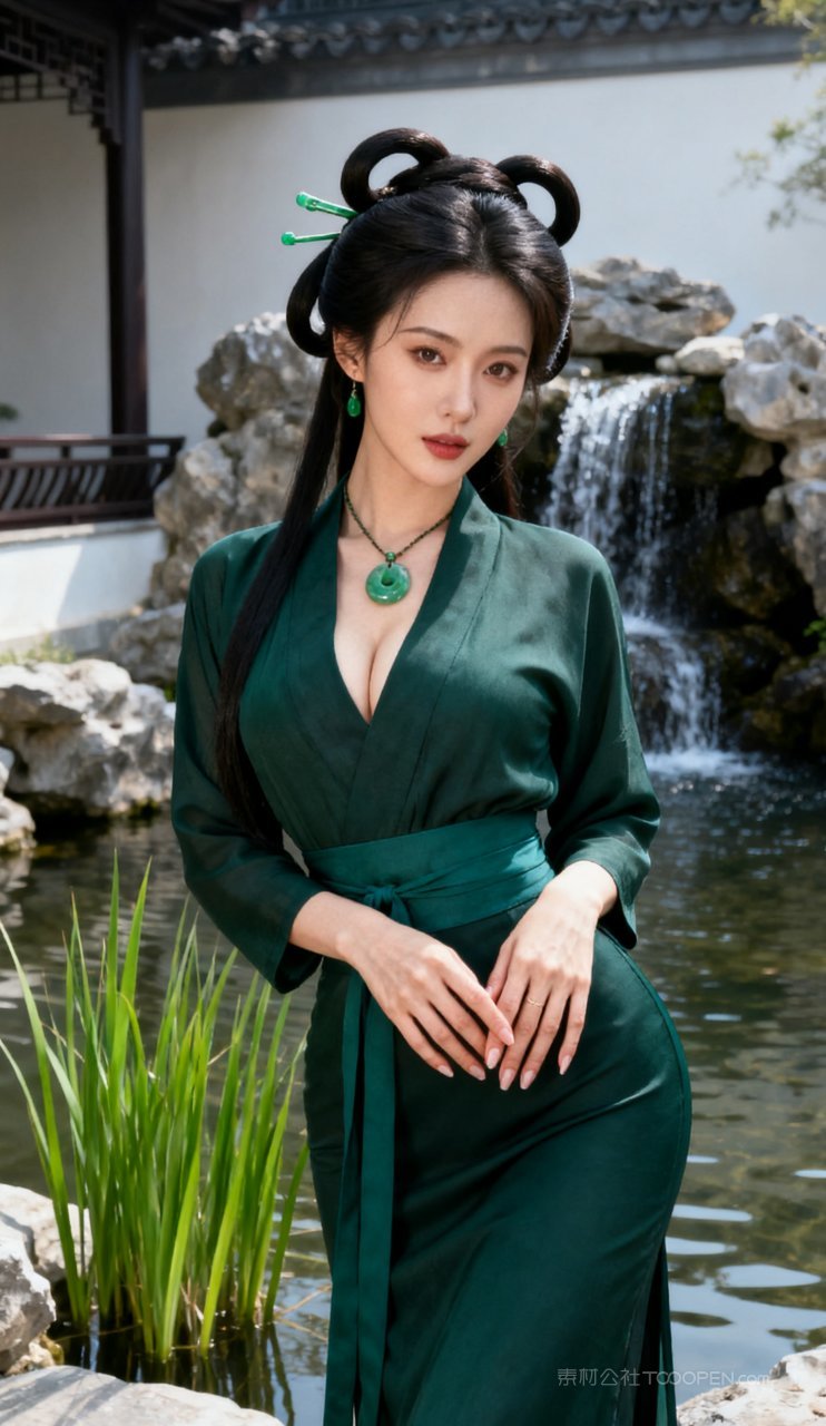 国风性感妩媚古风汉服美艳美女少女大胸
