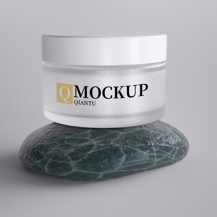 磨砂玻璃化妆瓶包装样机