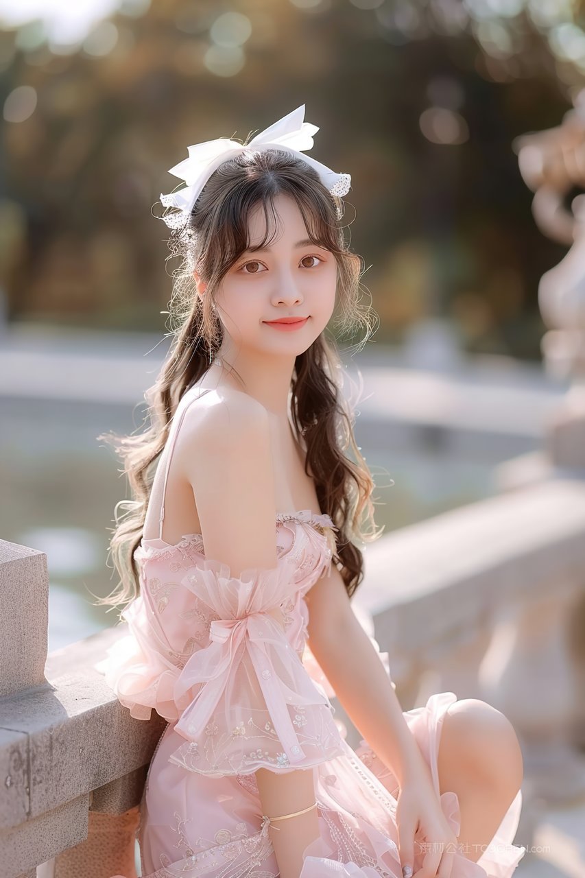 年轻优美女性活力优雅美女彩妆少女青春