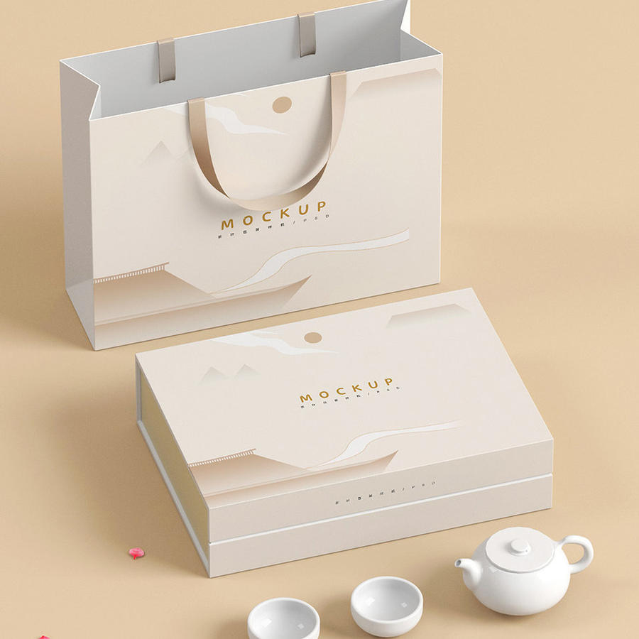 茶叶包装盒包装袋样机