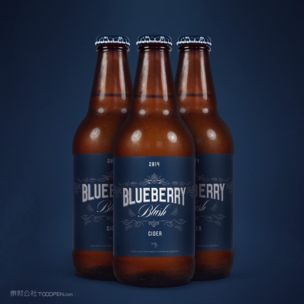 啤酒瓶啤酒杯品牌logo样机