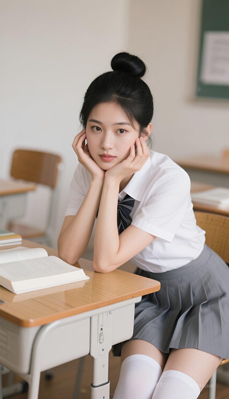 性感美腿制服美女短裙丝袜模特