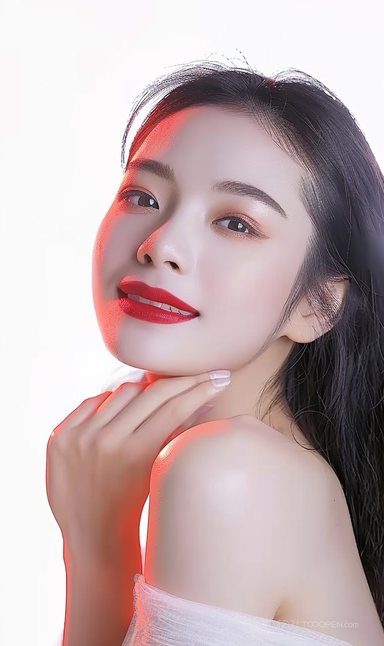 迷人魅力女性气质少女高雅美白