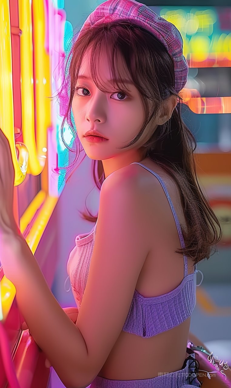 女性护肤个性青年清纯时尚美白美女