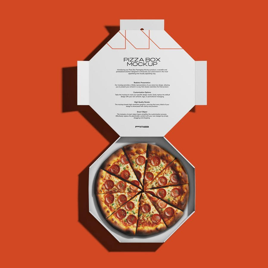 披萨盒样机