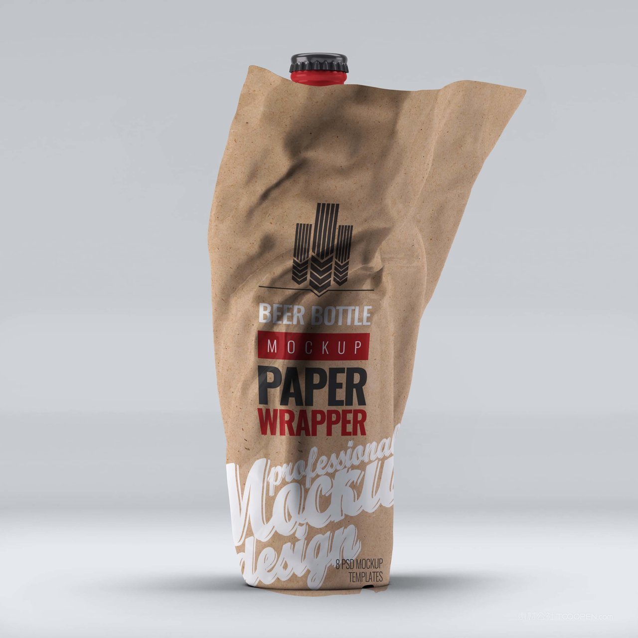 啤酒瓶纸包装样机