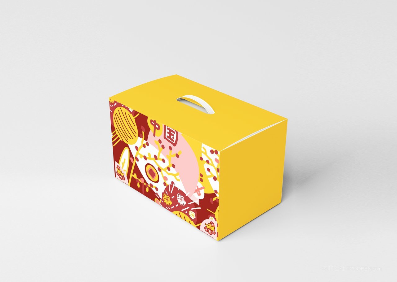 手提礼盒包装样机素材