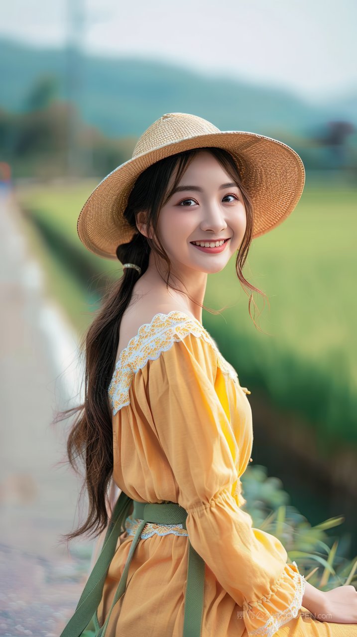 写真年轻少女美女清纯甜美模特