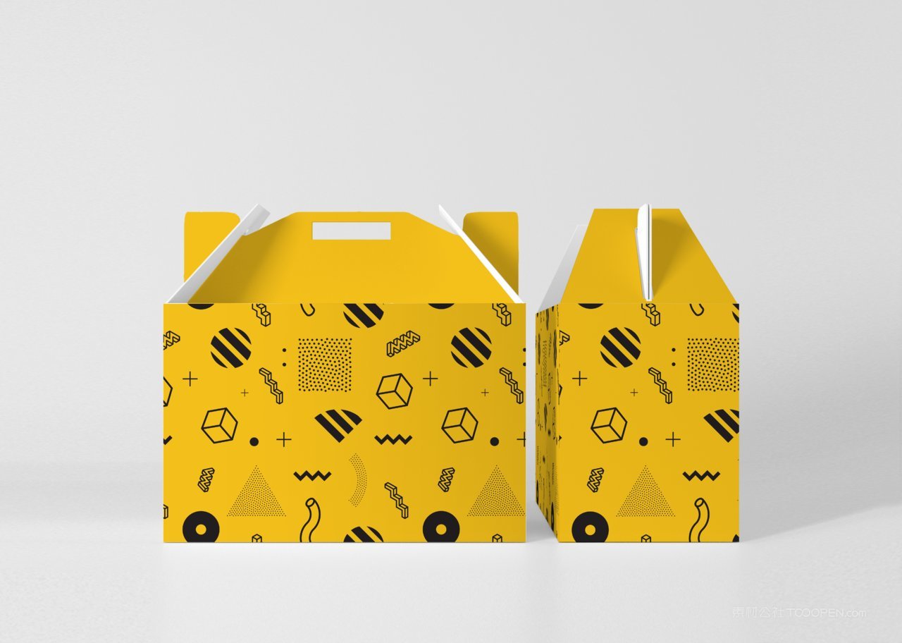 手提礼盒包装样机素材