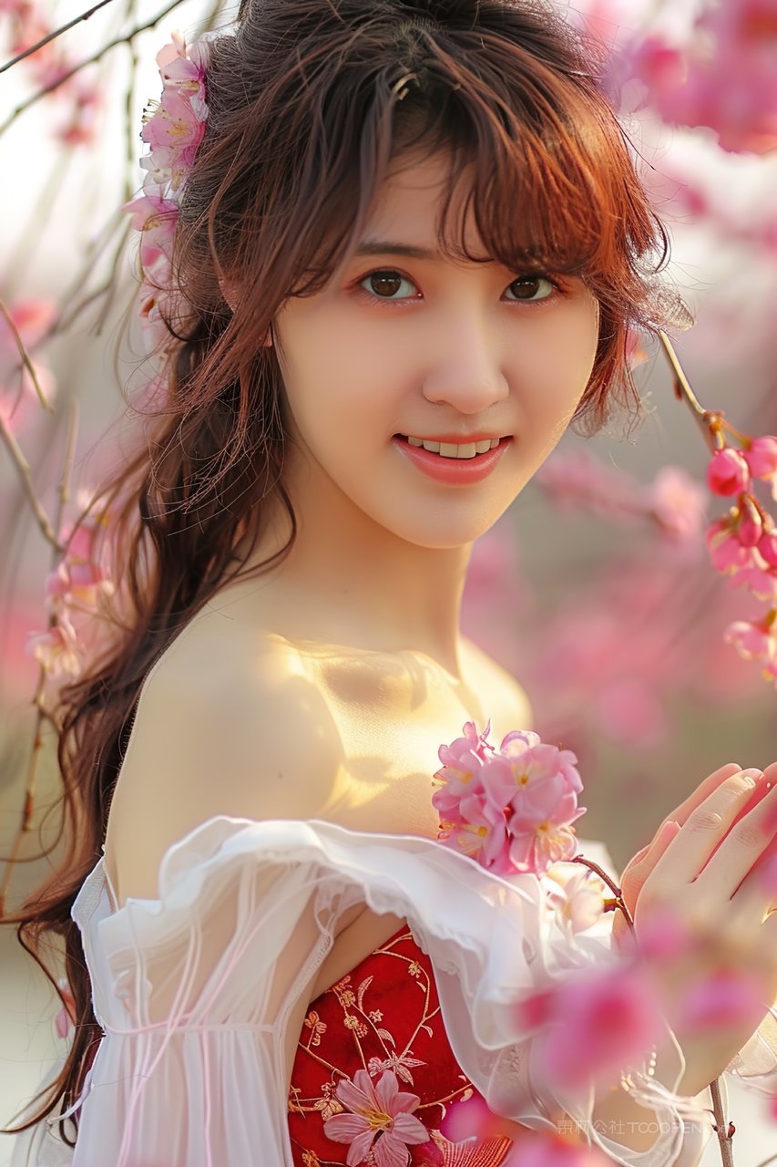 活力优雅青春少女美女女性彩妆年轻优美