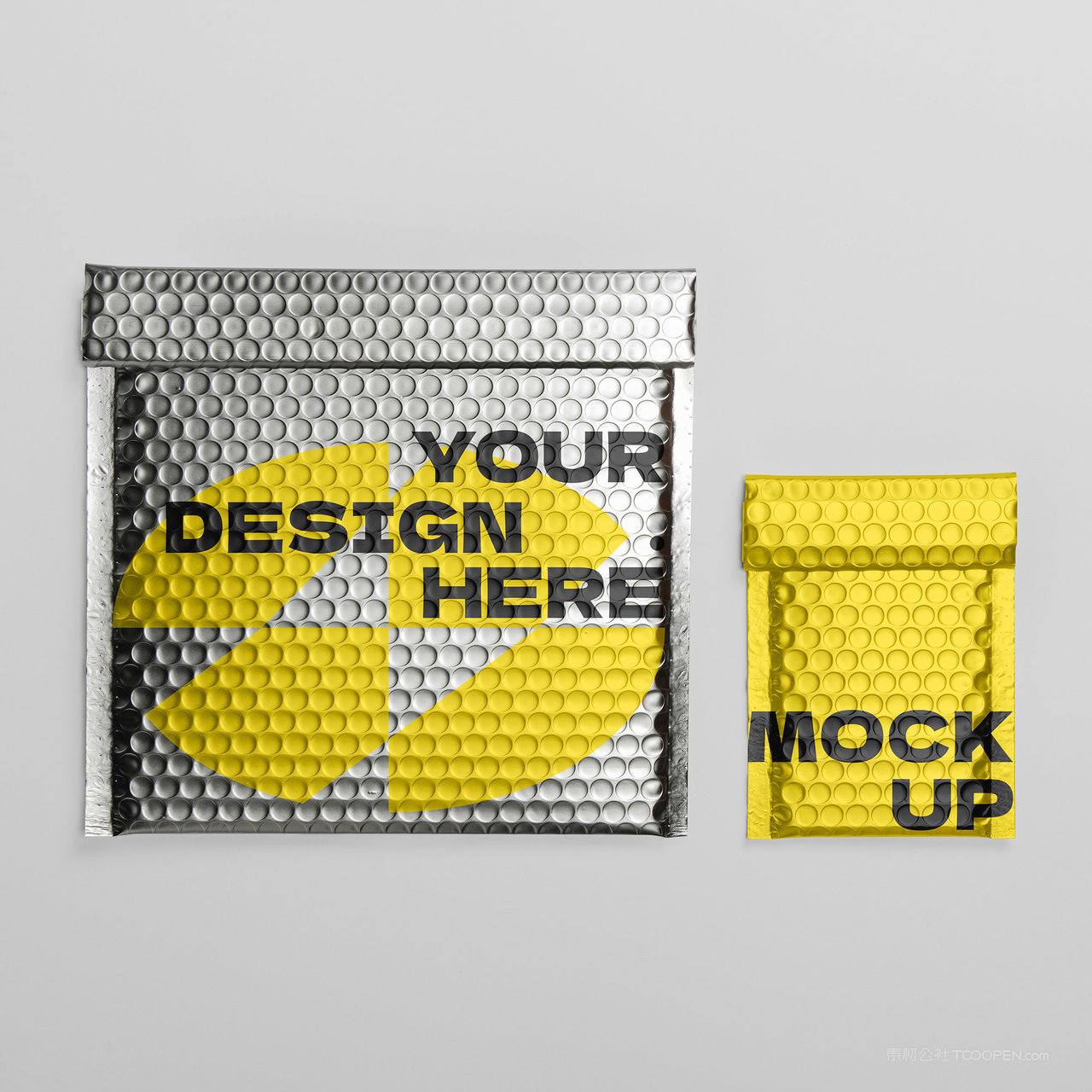 快递减震包装气泡包装袋贴图样机