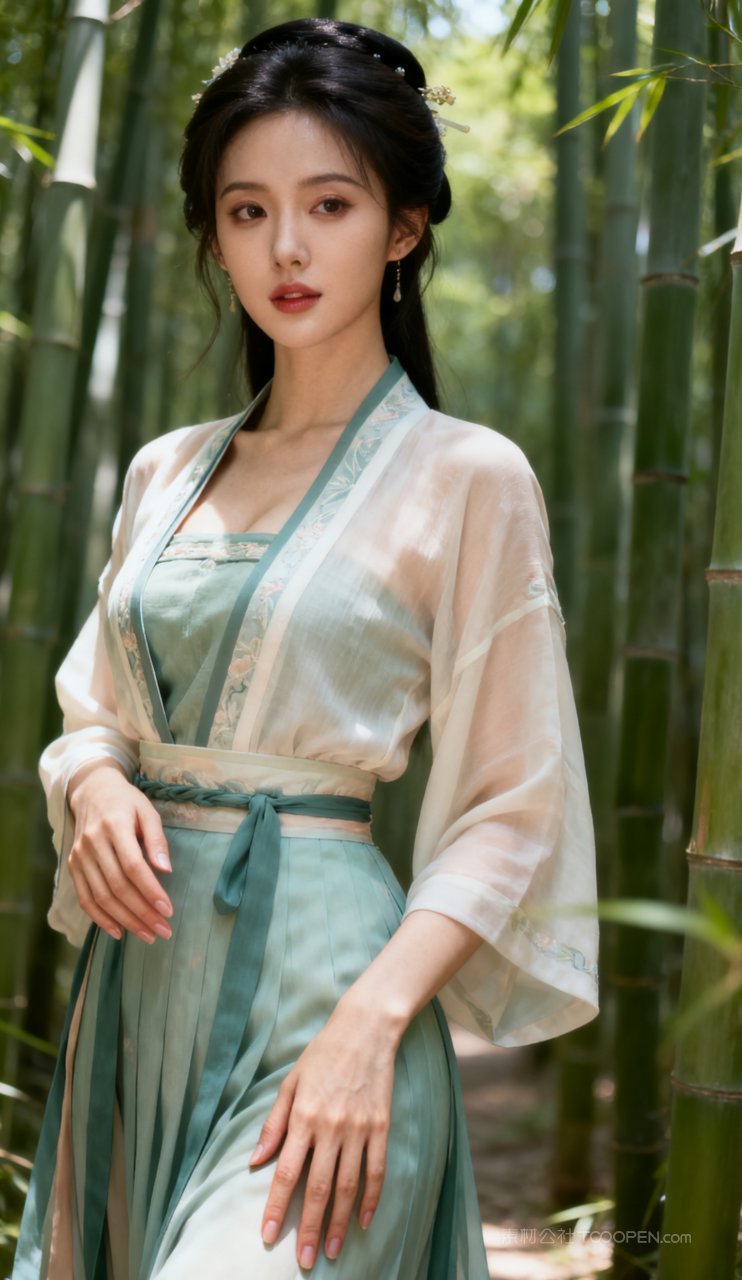 妩媚大胸美艳古风少女美女性感汉服