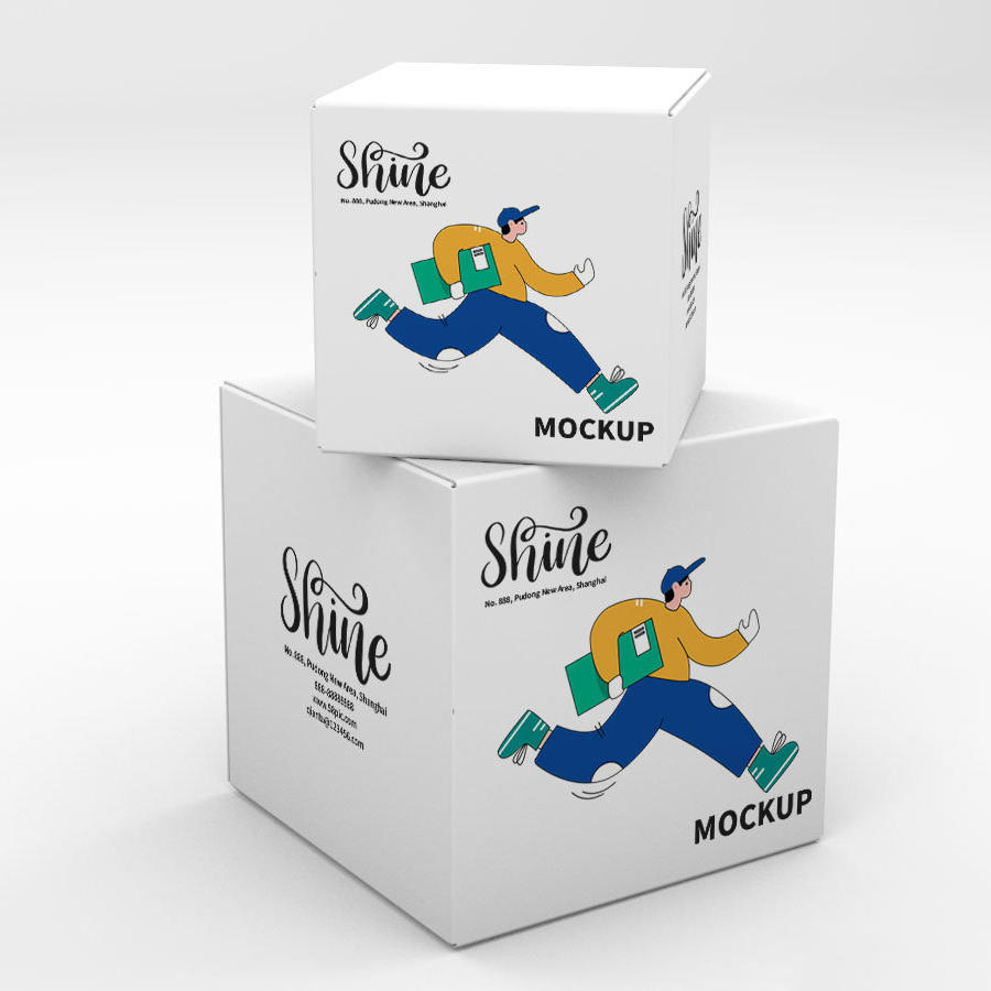 包装箱子纸箱物流样机