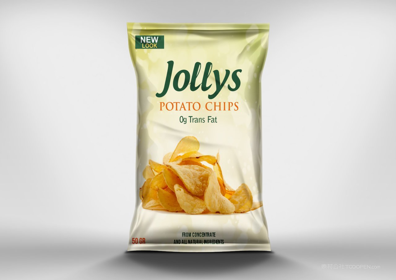 薯片塑料包装样机模板