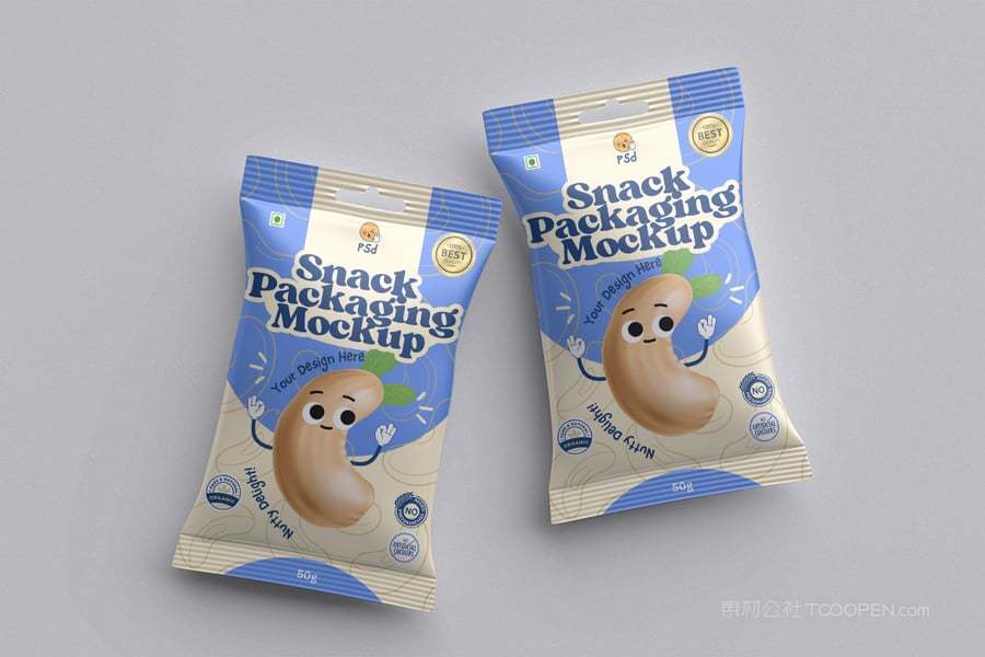 小吃包装食品袋样机