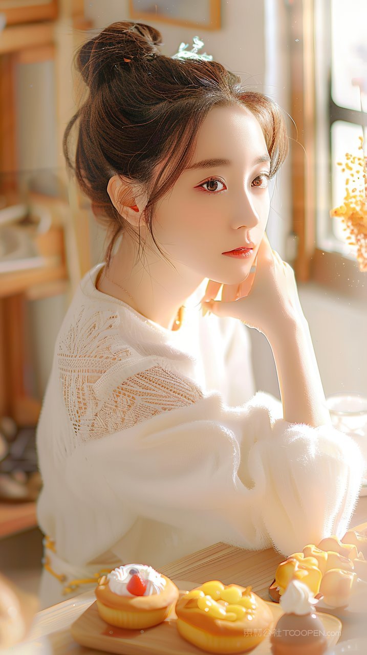 甜美写真模特年轻女性美女少女清纯