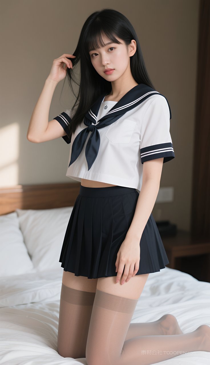 短裙长腿写真丝袜模特美女制服少女美腿
