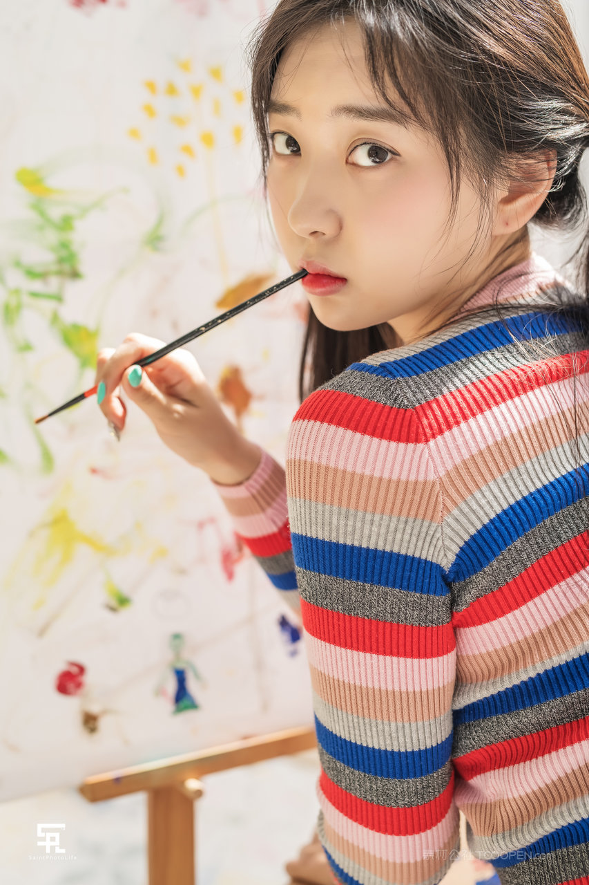 画画的韩国清纯女优美少女MM131