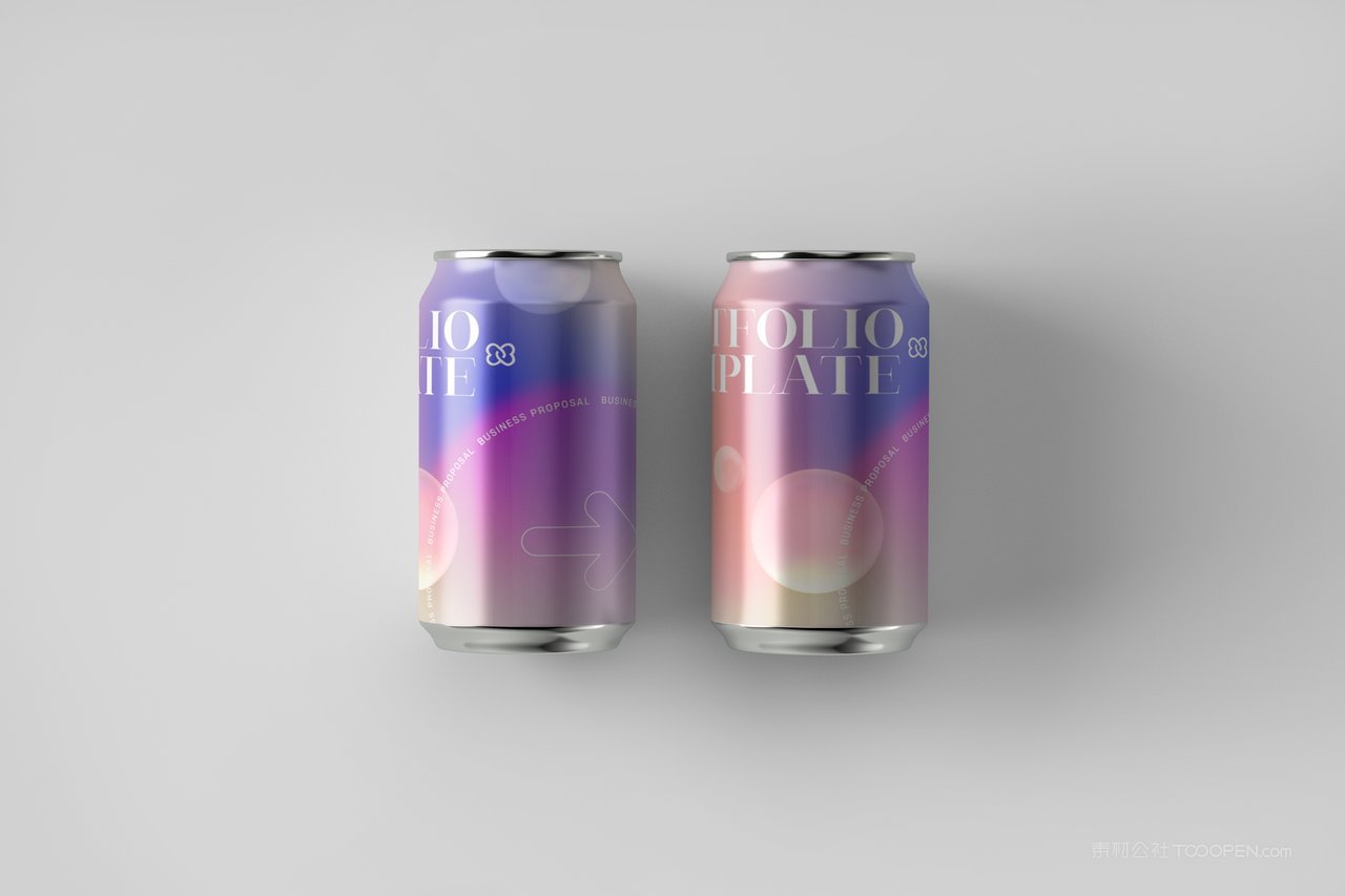 酒瓶饮料易拉罐样机素材