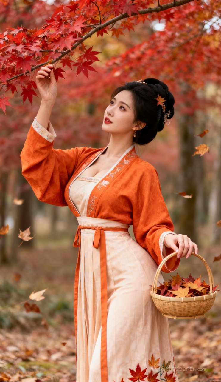 古风妩媚美女大胸汉服少女性感美艳