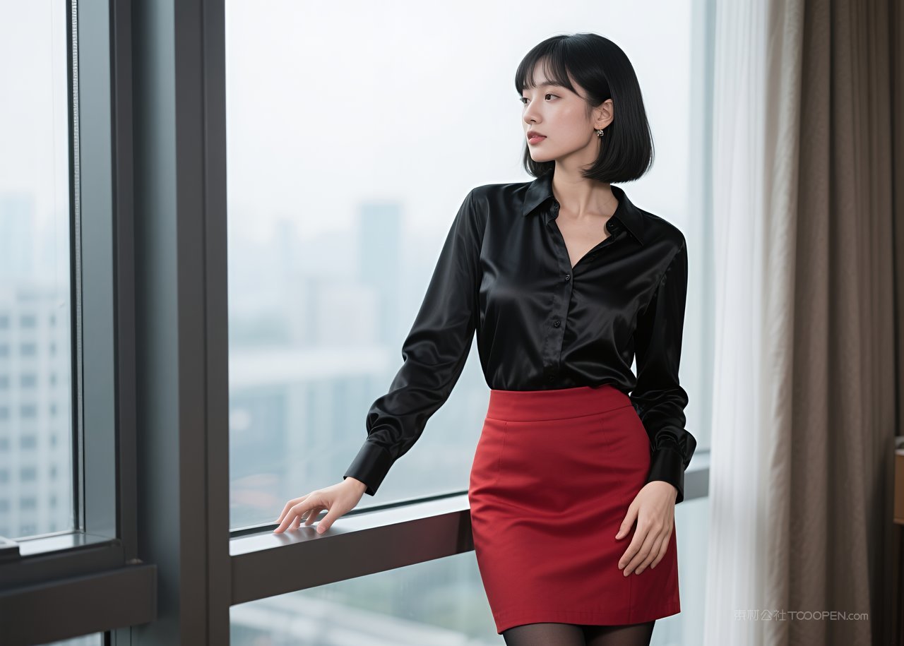 短裙模特写真美女美腿性感职业丝袜女性