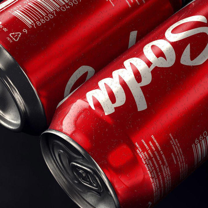 可口可乐易拉罐样机