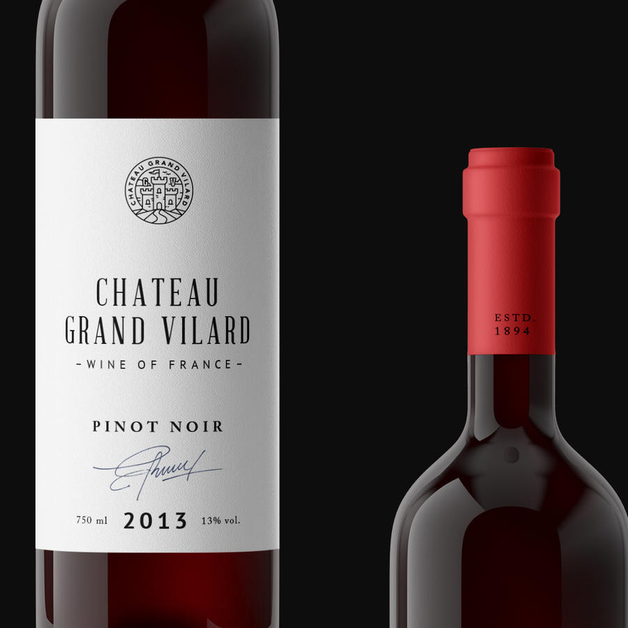 红酒包装特写贴图样机