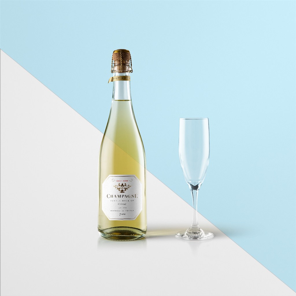 高档酒店品牌vi白葡萄酒样机模板