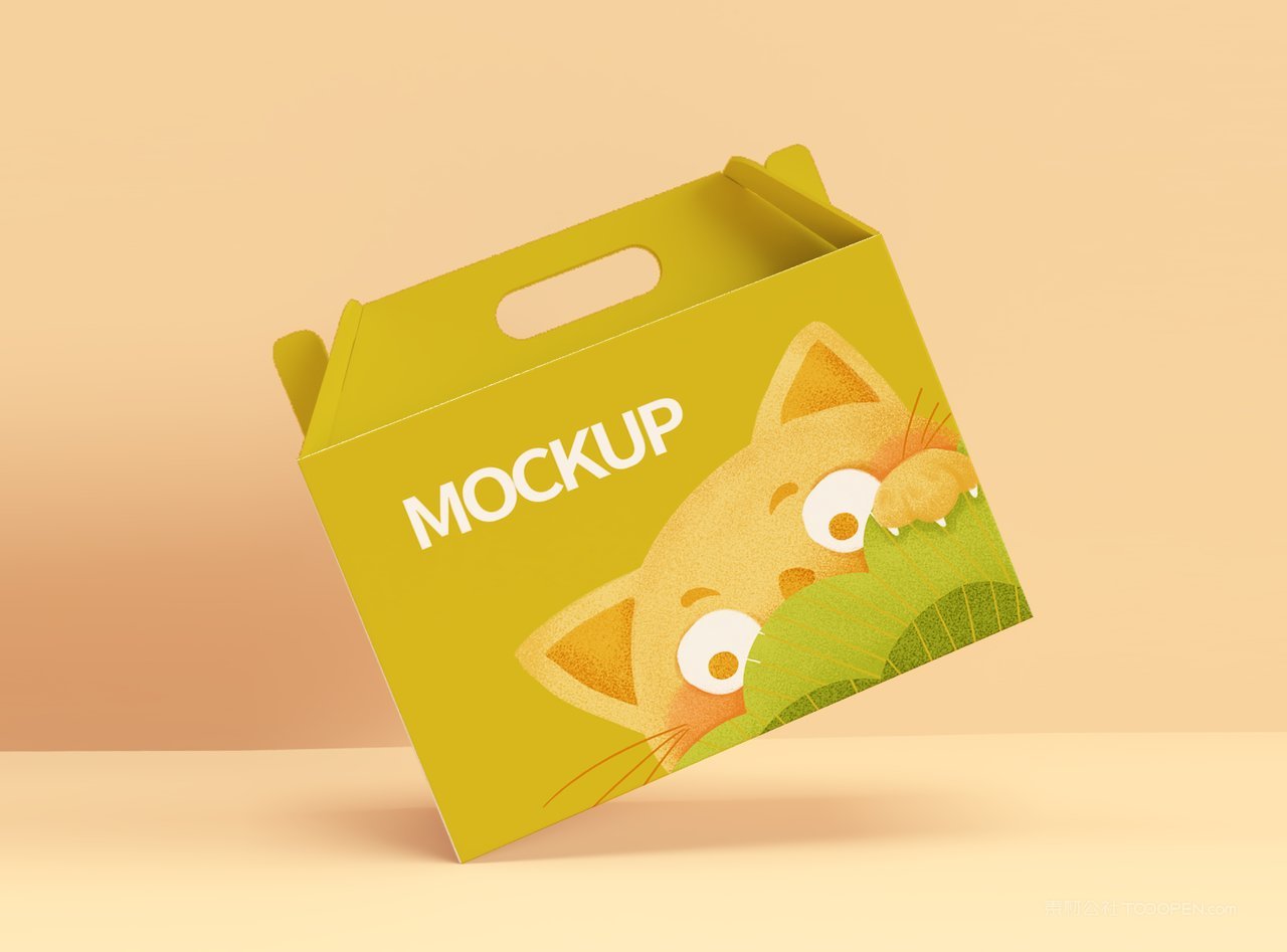 手提礼盒包装样机素材